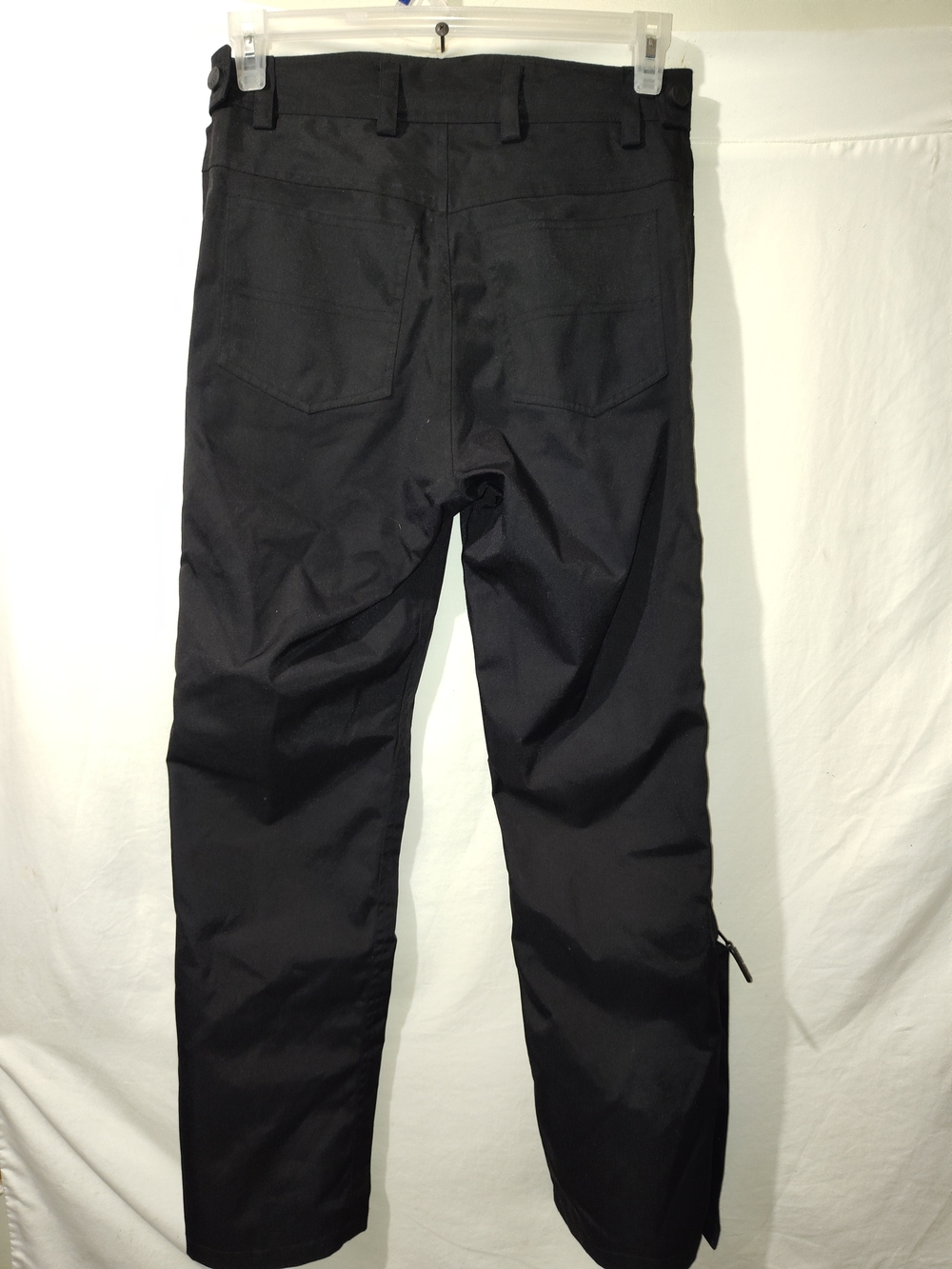 Men's Black Nylon Motorcycle Pants with Adjustable Ankles - Picture 4 of 7